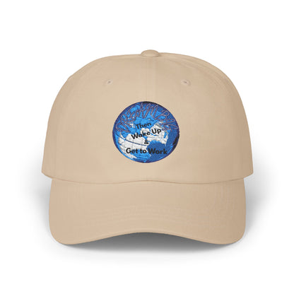 Inspirational Classic Dad Cap - 'Wake Up, Get to Work'