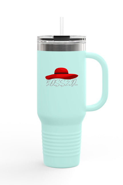 Fashionable Insulated Travel Mug - 40oz with 'BOSSED' Design