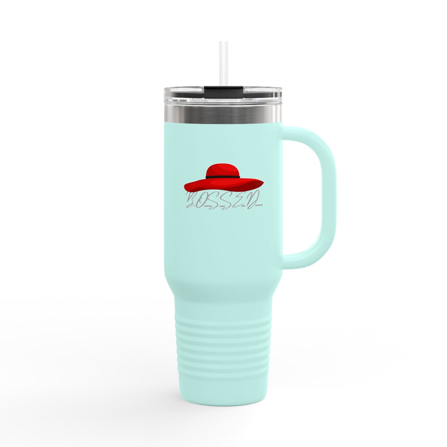 Fashionable Insulated Travel Mug - 40oz with 'BOSSED' Design