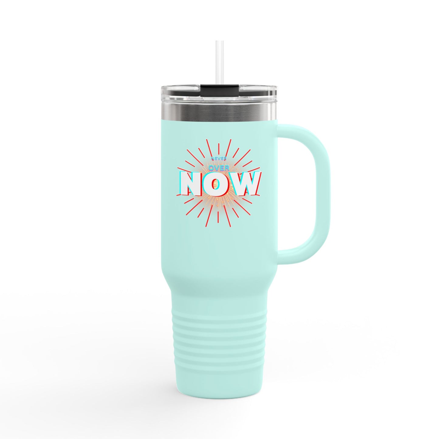 Motivational Insulated Travel Mug - 40oz - ‘Over Now’ Design