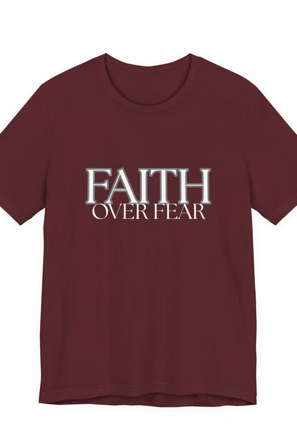 Faith Minimalist T-Shirt — Script Block Typography Christian Tee