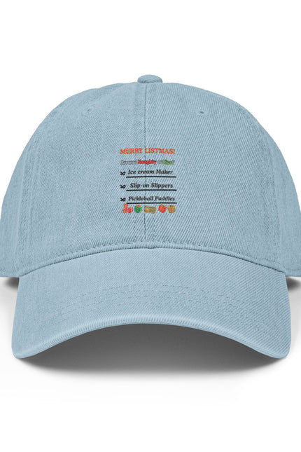 Embroidered Denim Hat for Holidays