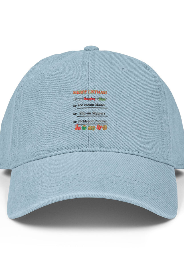 Embroidered Denim Hat for Holidays