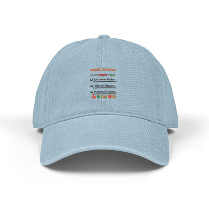 Embroidered Denim Hat for Holidays