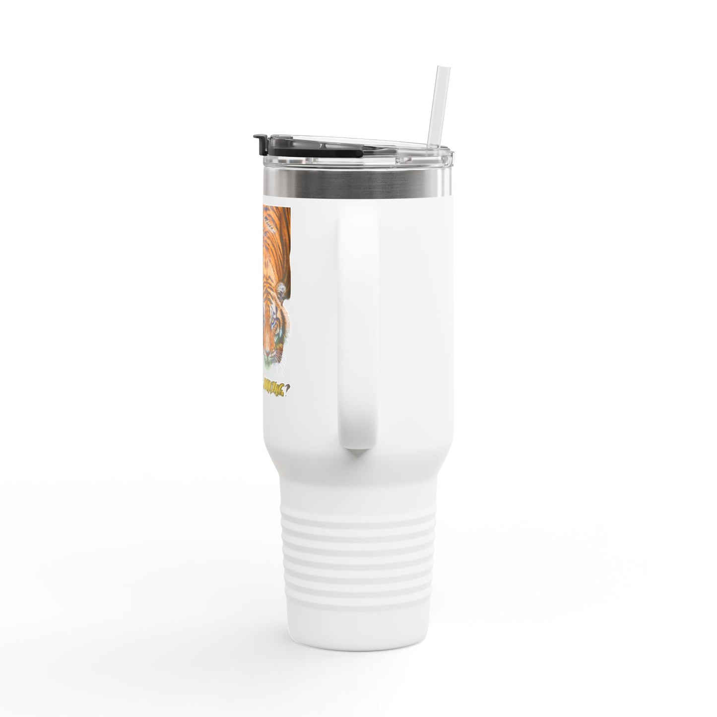 Insulated Travel Mug, 40oz - Bold Quotes for Adventurers, Insulated Drinkware, Perfect for Coffee Lovers, Travel Gifts, Nature Enthusiasts