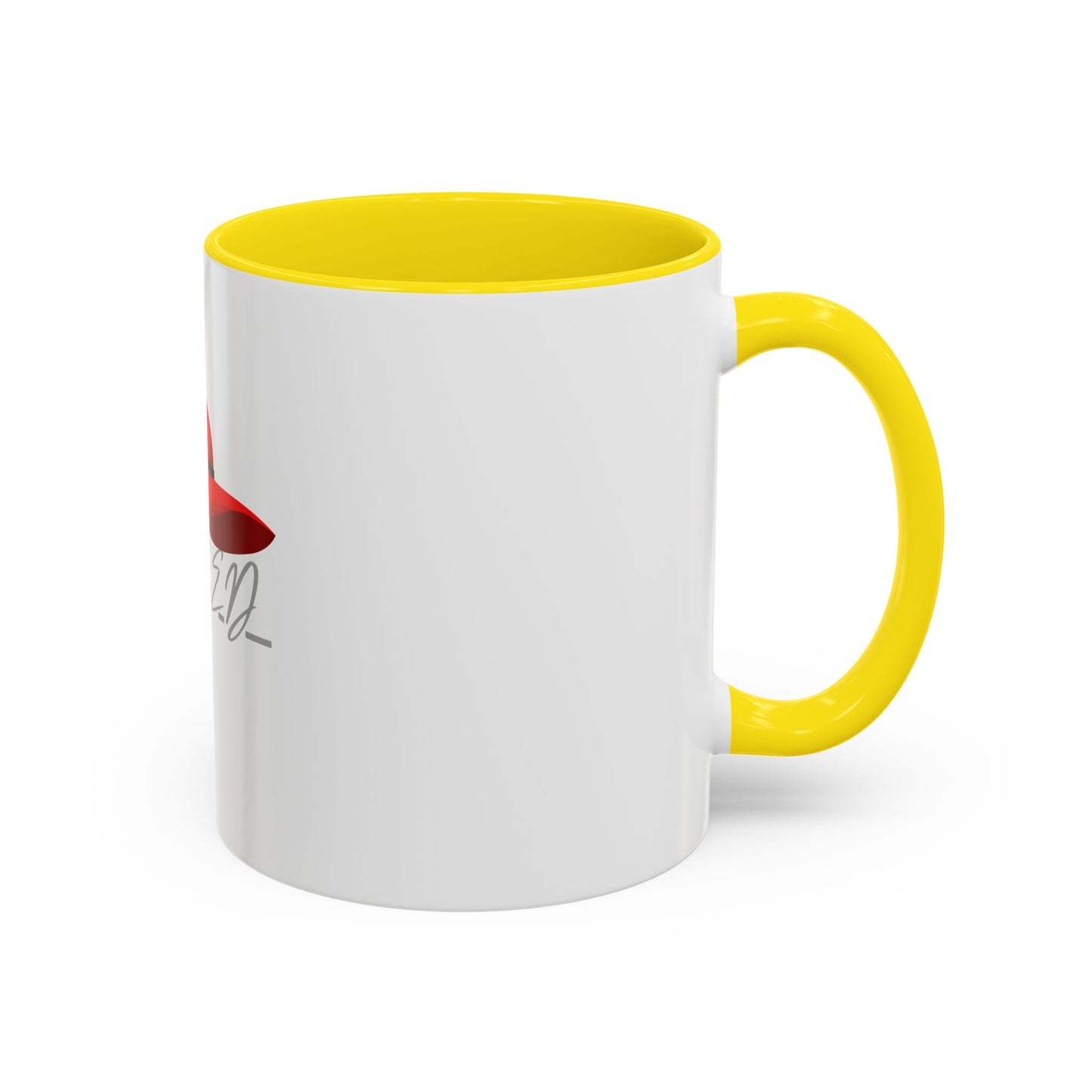 Bold Red Hat Accent Coffee Mug - Stylish Drinkware for Fashion Lovers