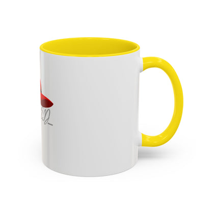 Bold Red Hat Accent Coffee Mug - Stylish Drinkware for Fashion Lovers
