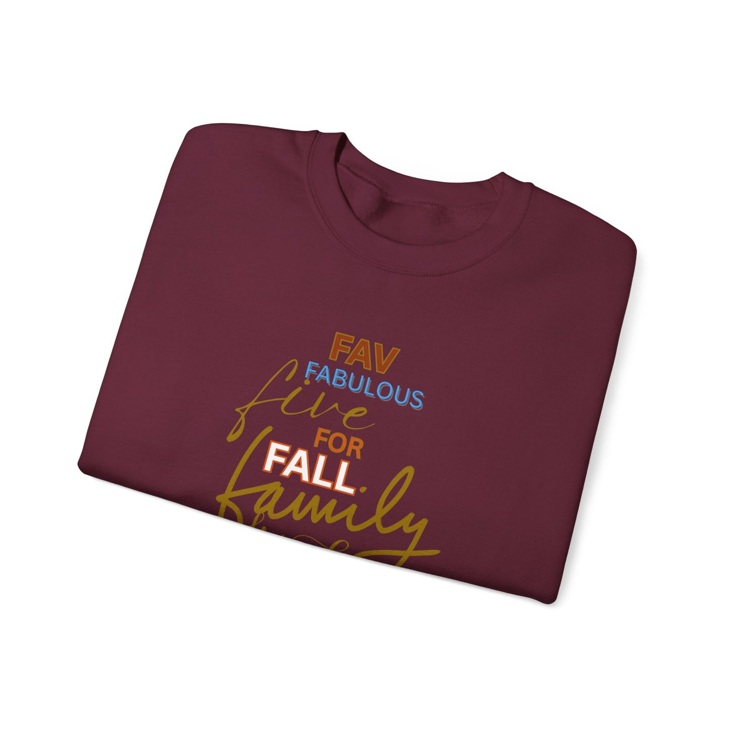 Fall Flannel & Family Crewneck Sweatshirt — Cozy Autumn Word-Art Pullover