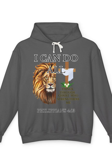 Scriptural Hoodie — "I Can Do All Things Through Christ" Philippians 4:13 Christian Pullover