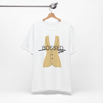 Bossed Unisex Garment-Dyed T-shirt in Black