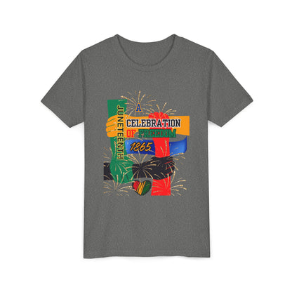 Juneteenth Celebration Youth Tee, Freedom T-Shirt, Kids Short Sleeve Shirt, African American History Top, Black Pride Clothing, [...]