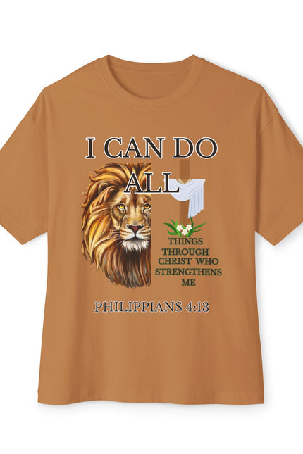 Christian Lion Tee — "I Can Do All Things" Philippians 4:13 Inspirational T‑Shirt