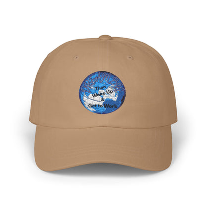 Inspirational Classic Dad Cap - 'Wake Up, Get to Work'