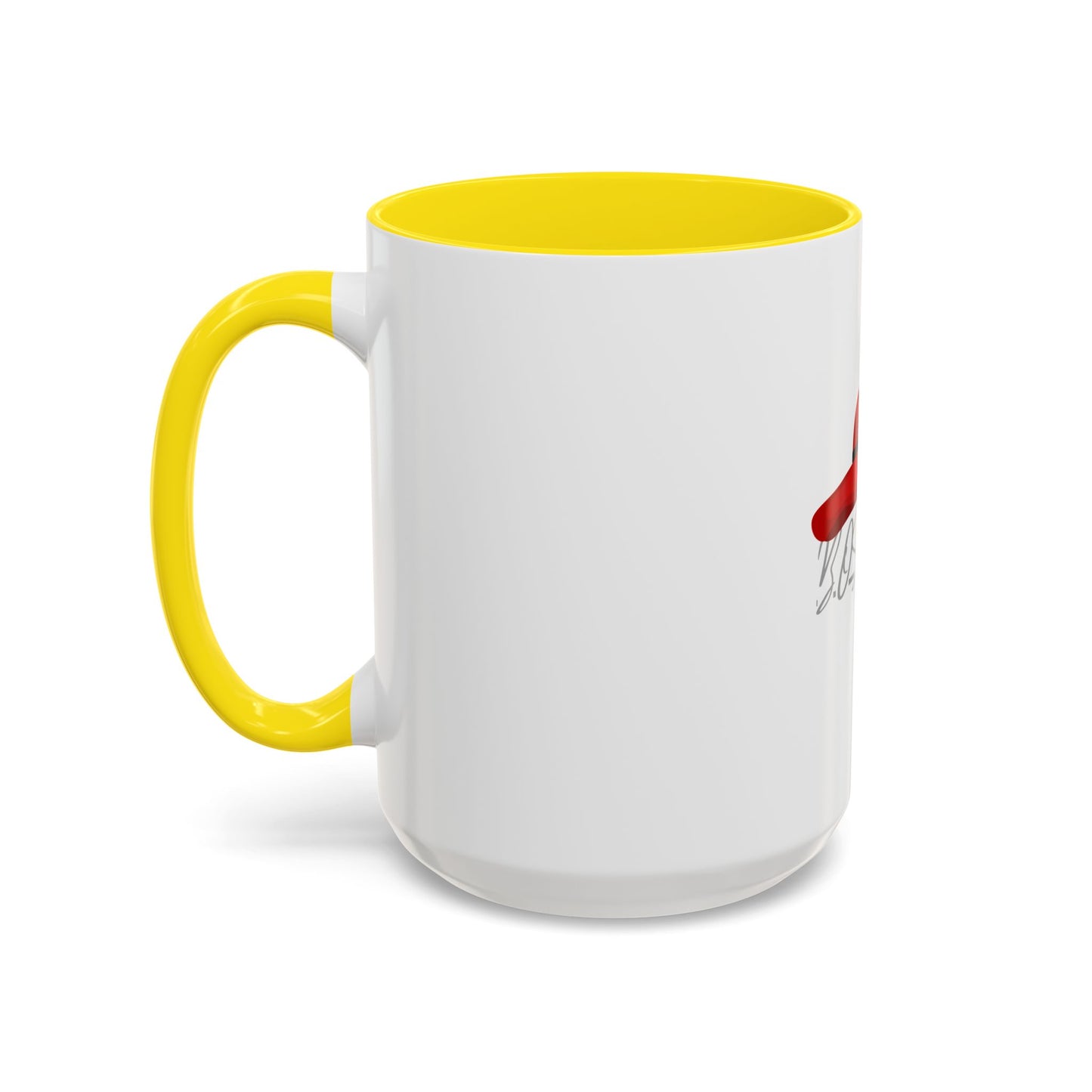 Bold Red Hat Accent Coffee Mug - Stylish Drinkware for Fashion Lovers