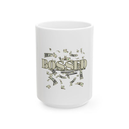 Bossed Ceramic Mug - Motivational Coffee Cup for Entrepreneurs