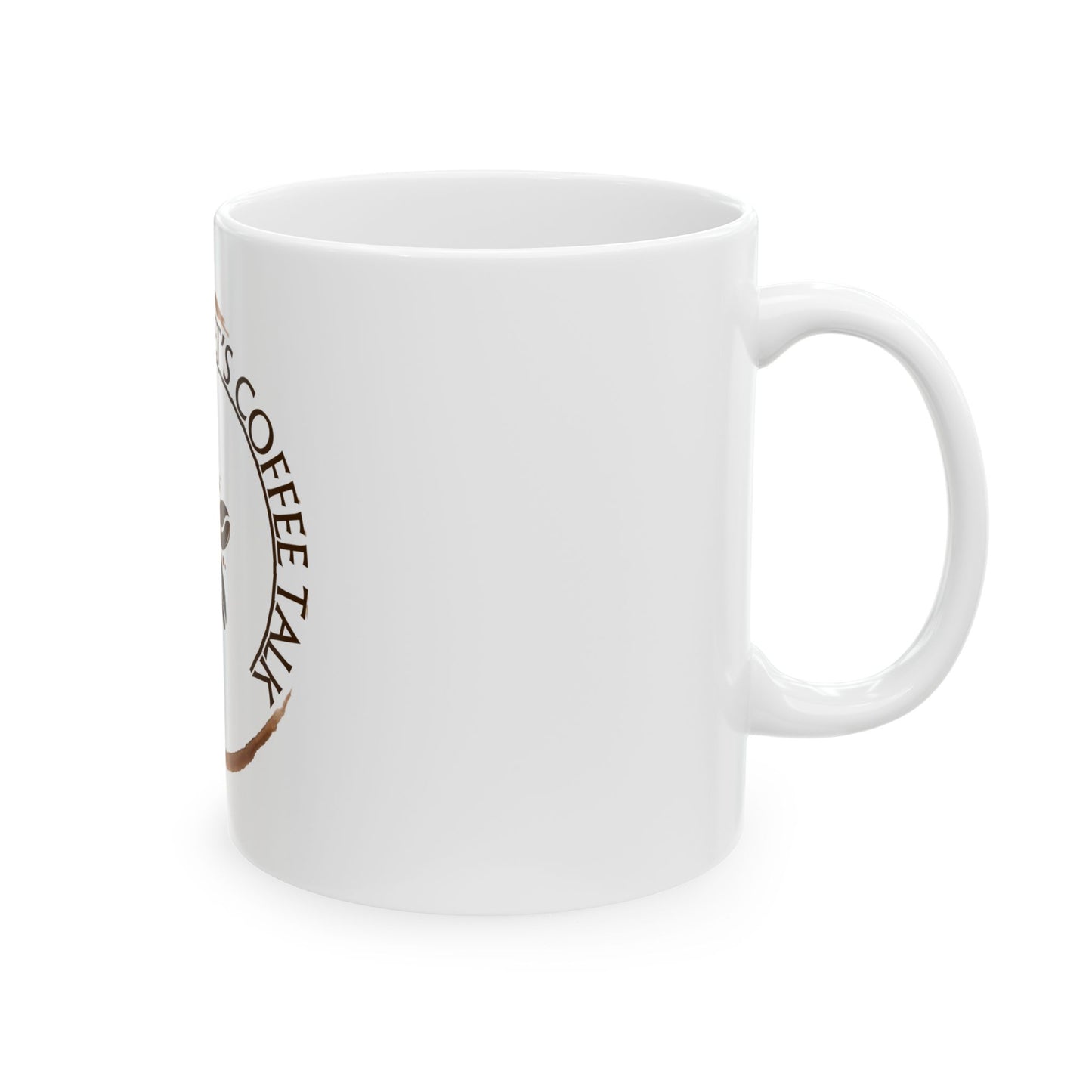 Ceramic Coffee Mug, Let's Coffee Talk Mug, Coffee Lover's Gift, Home Cafe Decor, Perfect for Friends & Family Celebrations