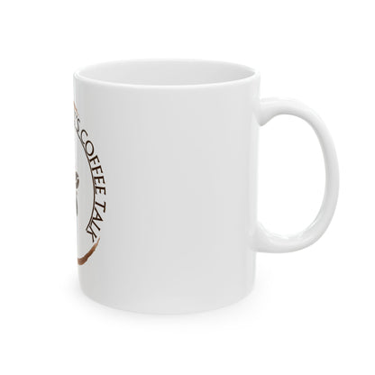 Ceramic Coffee Mug, Let's Coffee Talk Mug, Coffee Lover's Gift, Home Cafe Decor, Perfect for Friends & Family Celebrations
