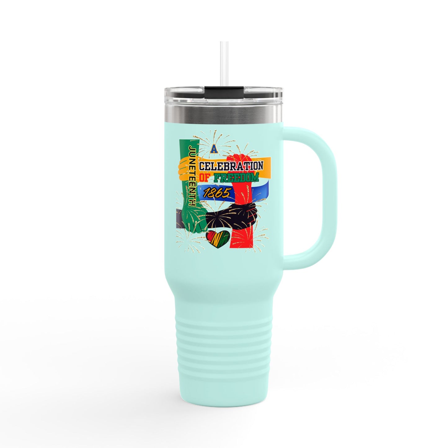 Juneteenth Celebration Insulated Travel Mug - 40oz Freedom Design