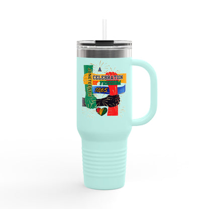 Juneteenth Celebration Insulated Travel Mug - 40oz Freedom Design