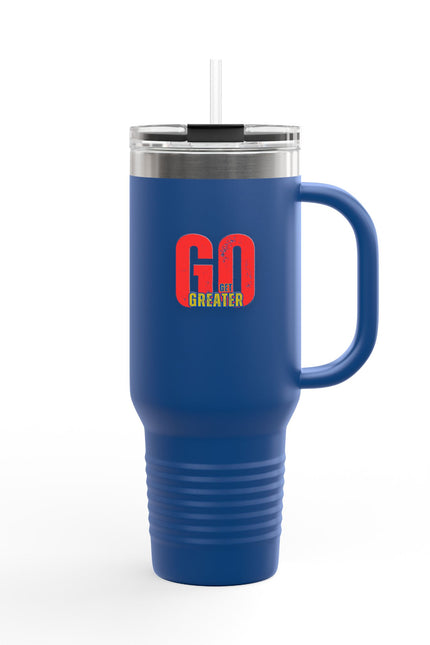 Insulated Travel Mug - 40oz 'GO GREATER' for Adventurers & Daily Hustlers