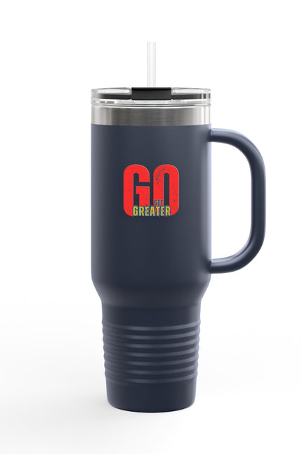 Insulated Travel Mug - 40oz 'GO GREATER' for Adventurers & Daily Hustlers