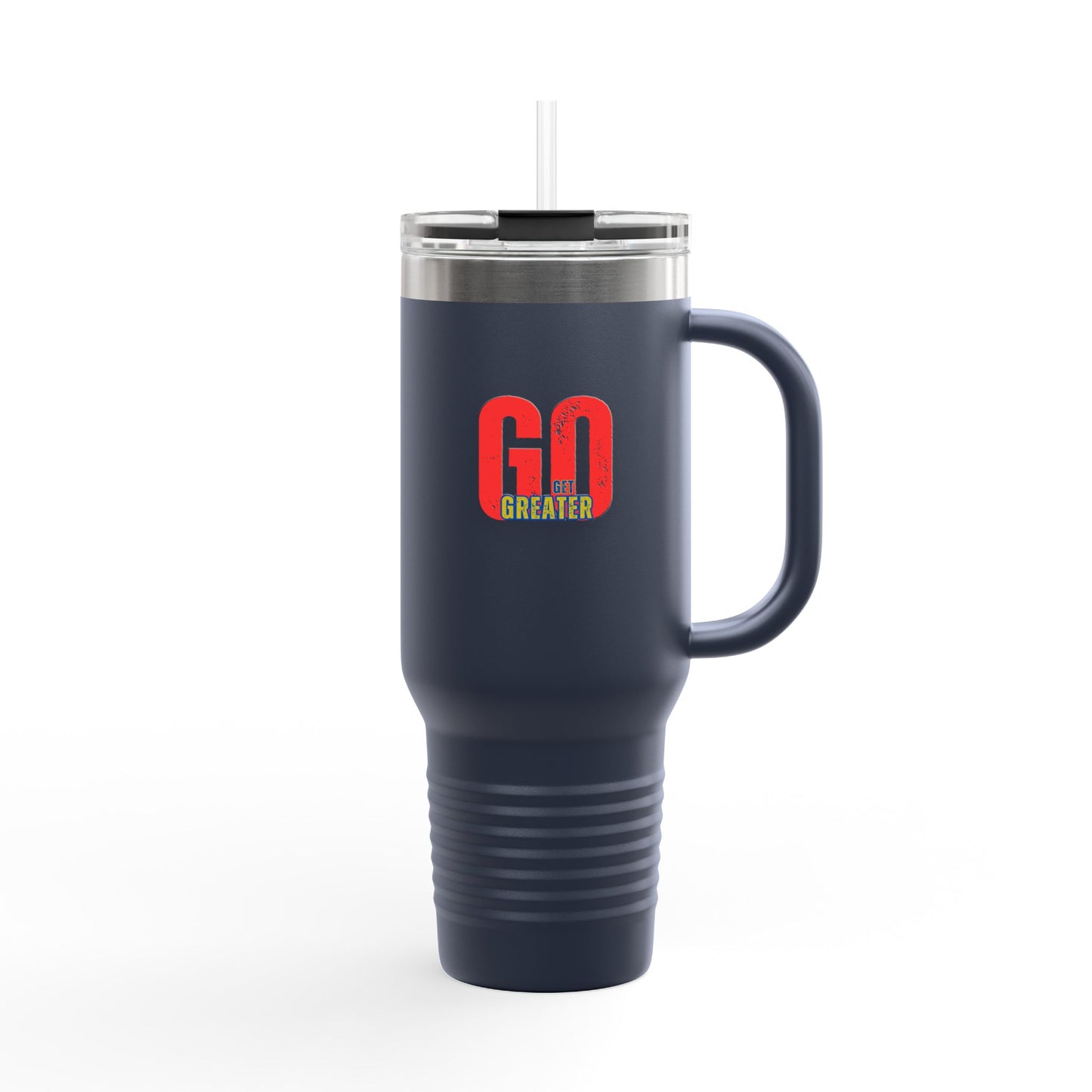 Insulated Travel Mug - 40oz 'GO GREATER' for Adventurers & Daily Hustlers