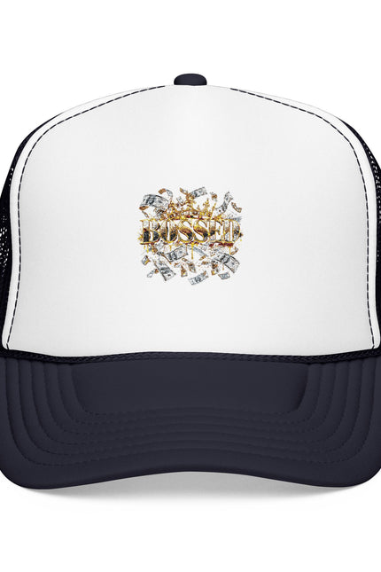 Trucker Hat — Gold Diamond Grill Graphic Foam Mesh Cap