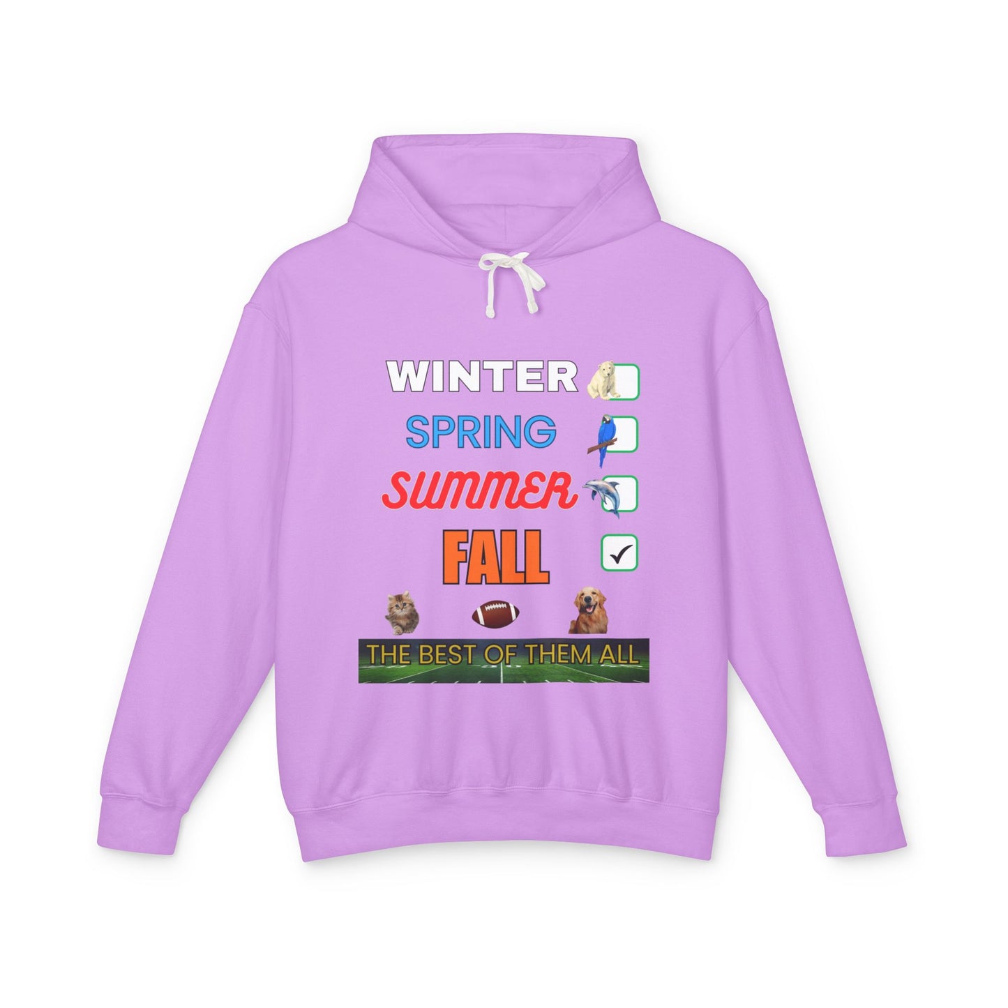 Fall Hoodies - Unisex Lightweight Hooded Sweatshirt