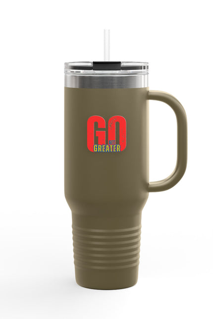 Insulated Travel Mug - 40oz 'GO GREATER' for Adventurers & Daily Hustlers