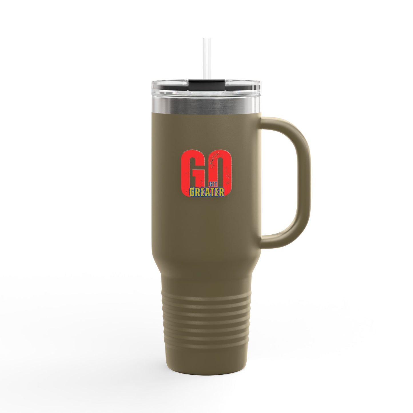 Insulated Travel Mug - 40oz 'GO GREATER' for Adventurers & Daily Hustlers