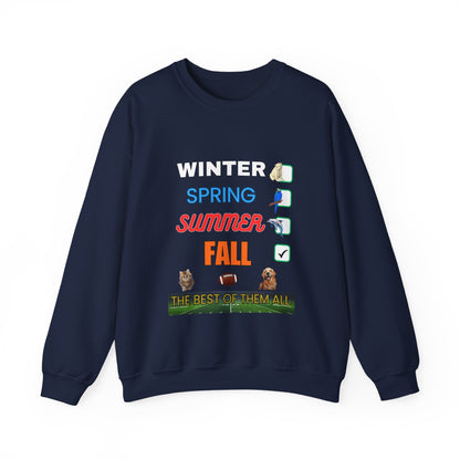 Fall Crewneck Sweatshirt — "The Best of Them All" Seasonal Checklist Design