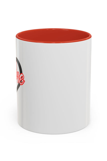 Self Love Heart Accent Coffee Mug — Inspirational 11/15oz Ceramic