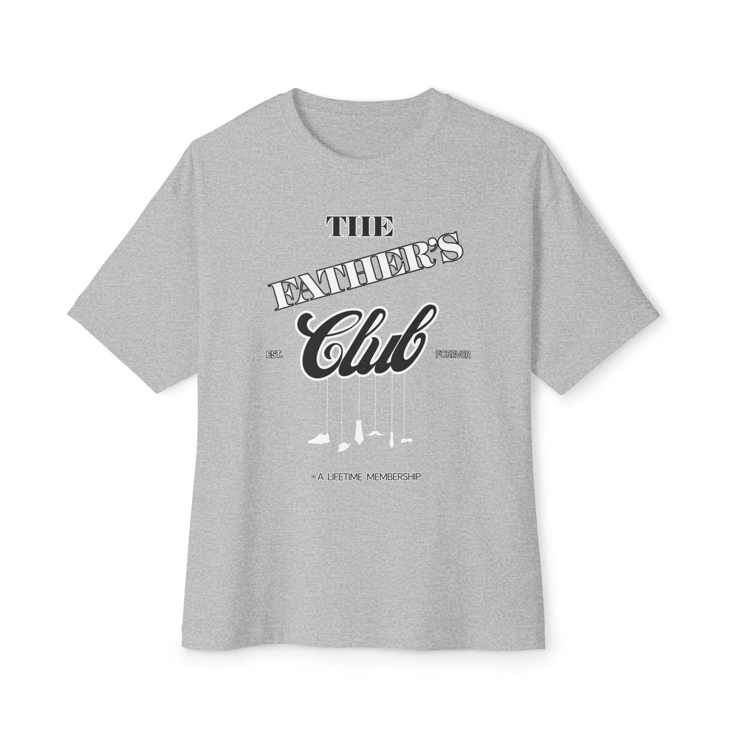 Classic Father’s Club Unisex Oversized Tee, Casual Shirt for Dads, Gift for Father's Day, Comfortable Everyday Wear, Trendy Boxy Top