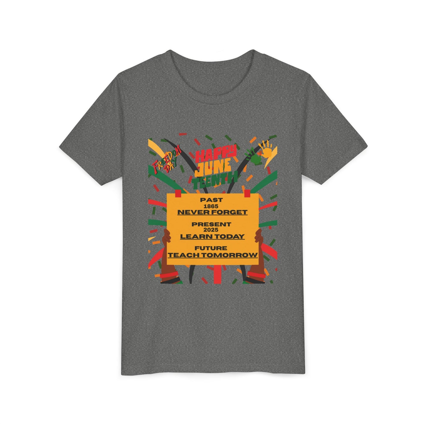 Youth Short Sleeve Tee - Happy Juneteenth Celebration Shirt for Kids