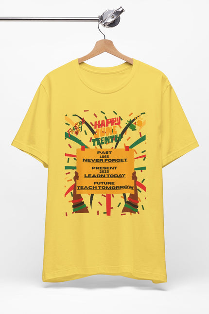 Happy Juneteenth Unisex Garment-Dyed T-Shirt - Celebrate Freedom and Heritage