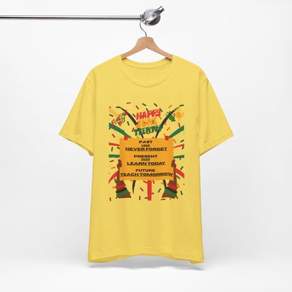 Happy Juneteenth Unisex Garment-Dyed T-Shirt - Celebrate Freedom and Heritage