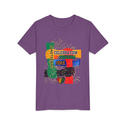 Juneteenth Celebration Youth Tee, Freedom T-Shirt, Kids Short Sleeve Shirt, African American History Top, Black Pride Clothing, [...]