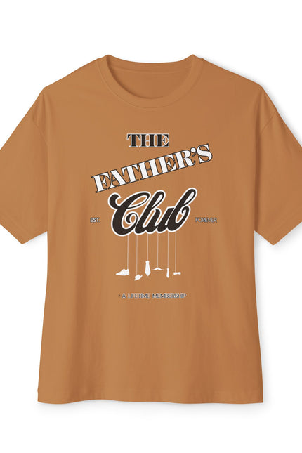 Classic Father’s Club Unisex Oversized Tee, Casual Shirt for Dads, Gift for Father's Day, Comfortable Everyday Wear, Trendy Boxy Top