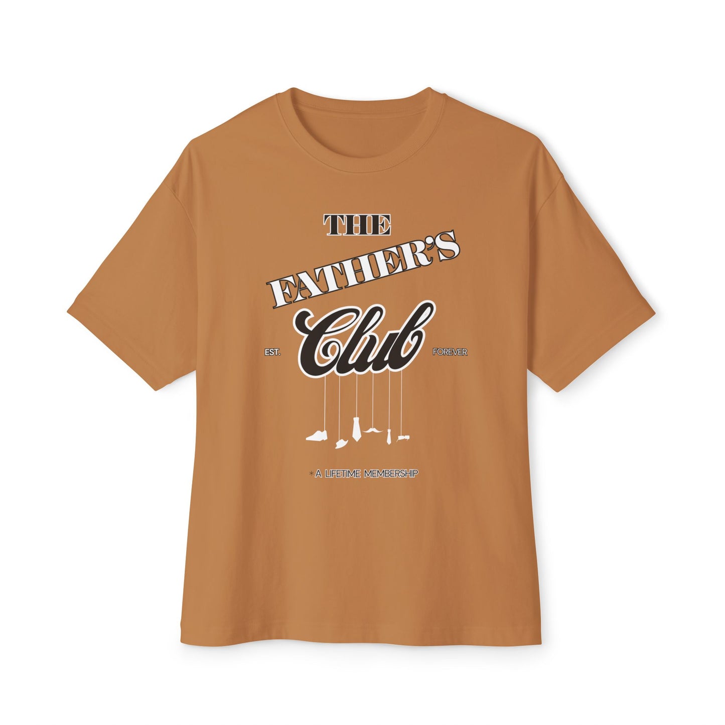 Classic Father’s Club Unisex Oversized Tee, Casual Shirt for Dads, Gift for Father's Day, Comfortable Everyday Wear, Trendy Boxy Top