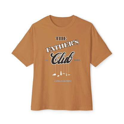 Classic Father’s Club Unisex Oversized Tee, Casual Shirt for Dads, Gift for Father's Day, Comfortable Everyday Wear, Trendy Boxy Top
