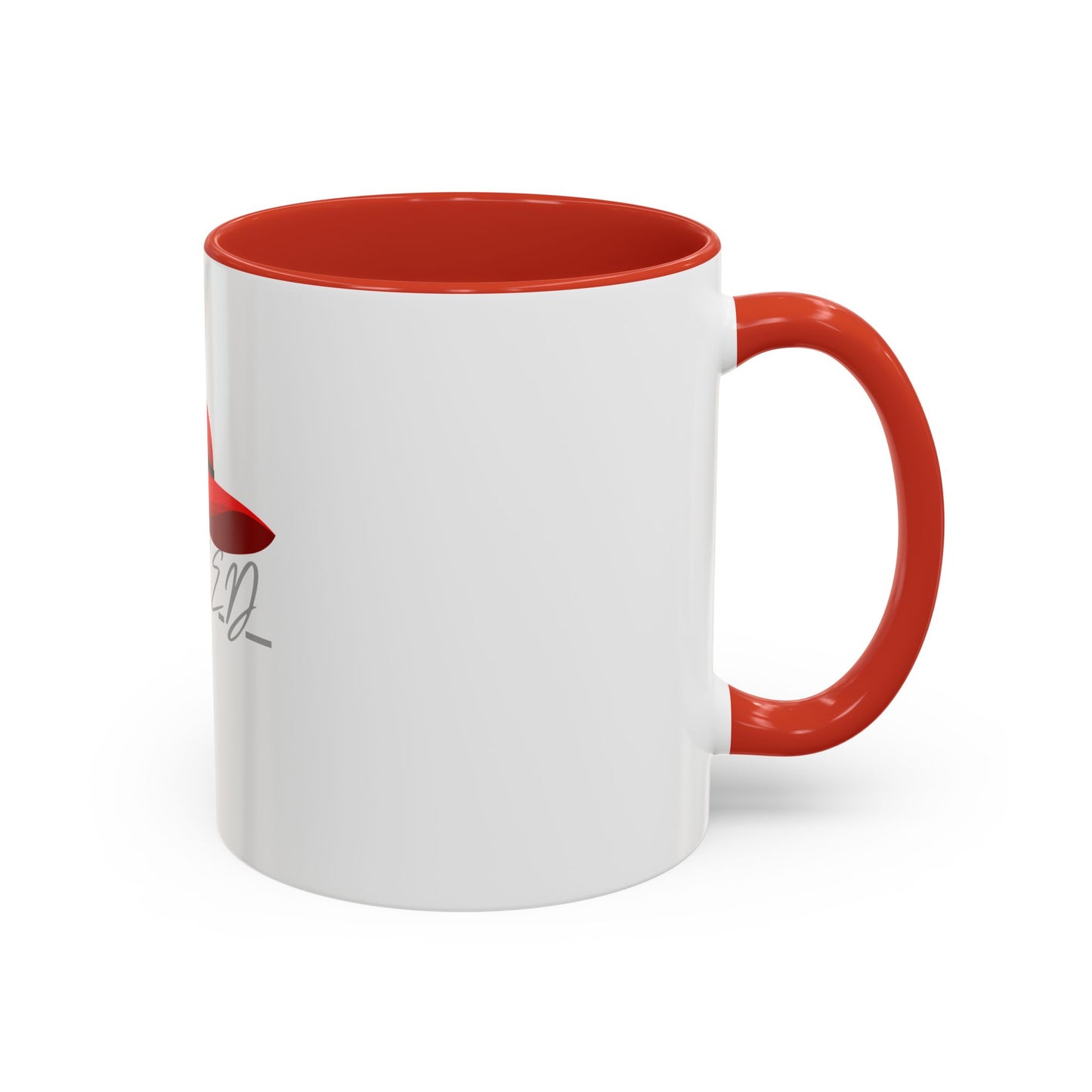 Bold Red Hat Accent Coffee Mug - Stylish Drinkware for Fashion Lovers