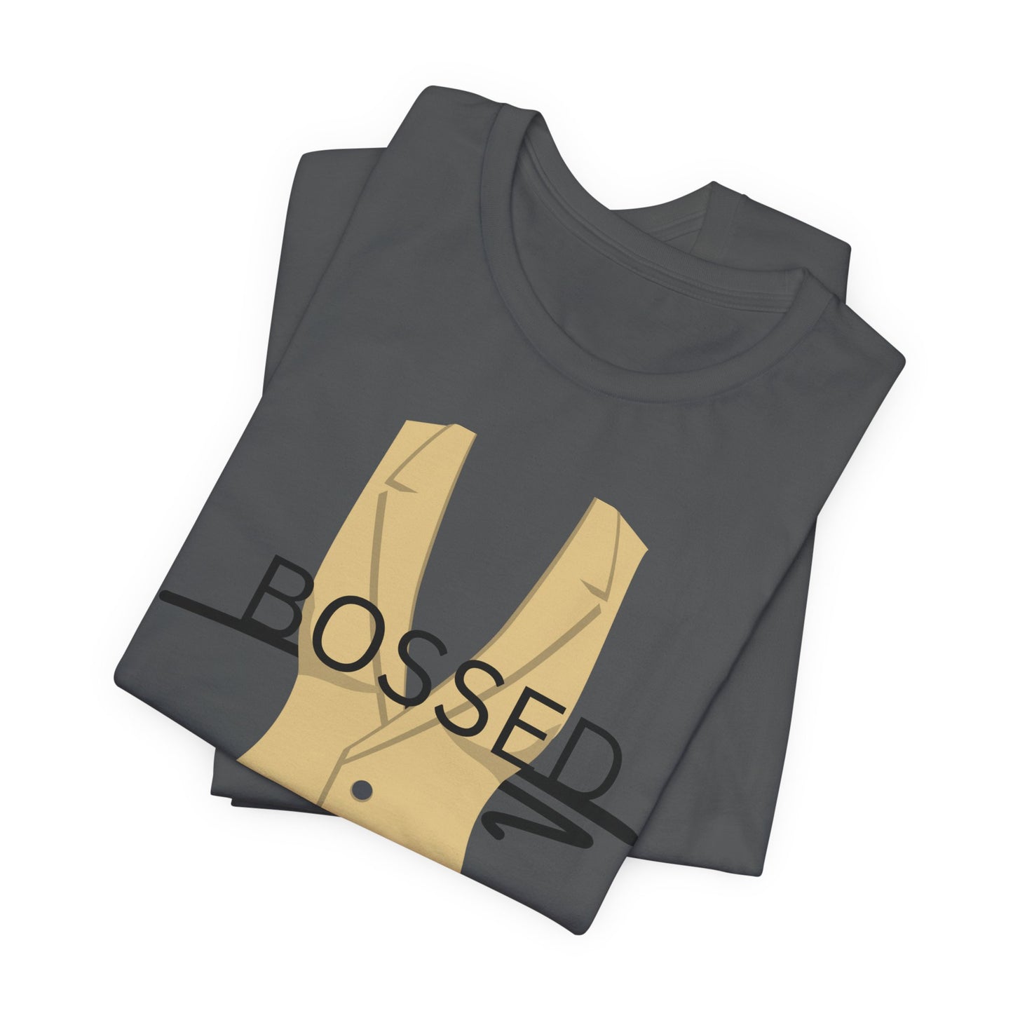 Bossed Unisex Garment-Dyed T-shirt in Black