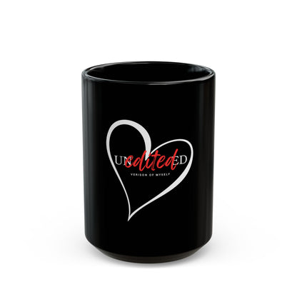 Black Mug with "Undedited" Heart Design - Inspirational Coffee Cup, Gift for Self-Love, Motivational Mug, Unique Home Decor, Ideal for [...]