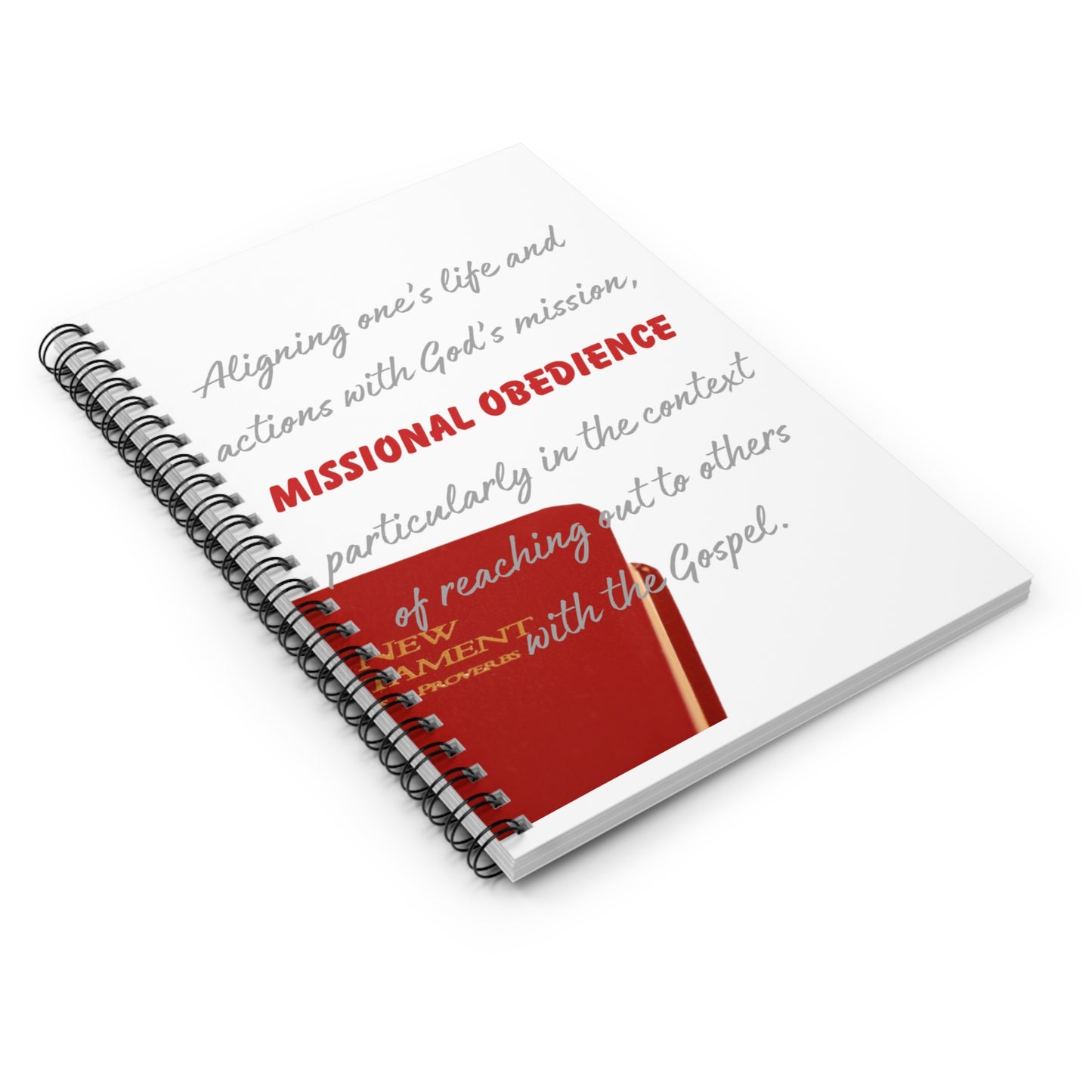 Inspirational Spiral Notebook for Faith-Based Reflection, Christian Journal, Missionary Planner, Spiritual Growth Diary, Gift for Believers