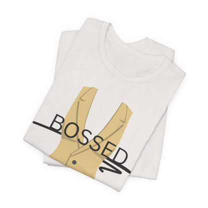 Bossed Unisex Garment-Dyed T-shirt in Black