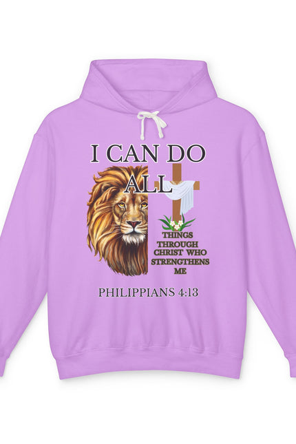 Scriptural Hoodie — "I Can Do All Things Through Christ" Philippians 4:13 Christian Pullover