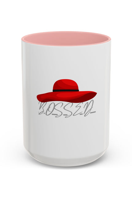 Bold Red Hat Accent Coffee Mug - Stylish Drinkware for Fashion Lovers