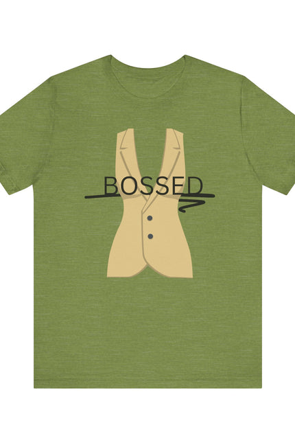 Bossed Unisex Garment-Dyed T-shirt in Black