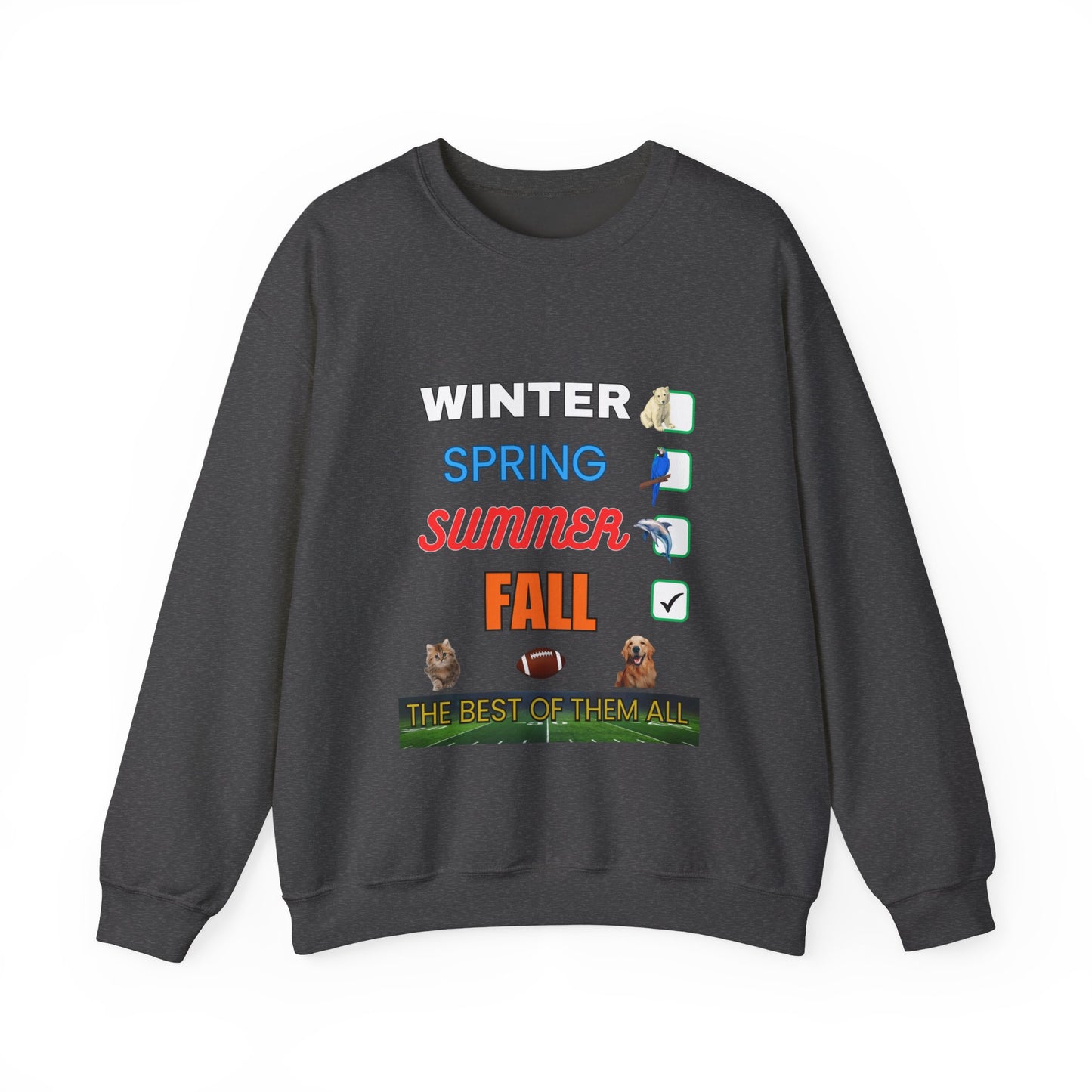 Fall Crewneck Sweatshirt — "The Best of Them All" Seasonal Checklist Design
