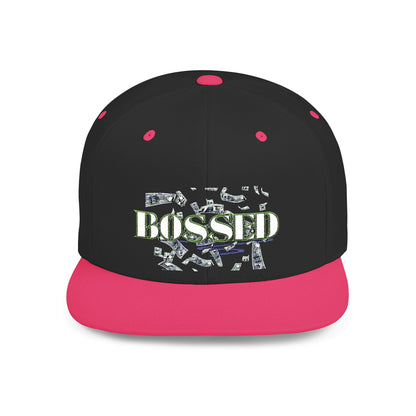 BOSSED Flat Bill Snapback Hat - Stylish Cap for Confident Individuals